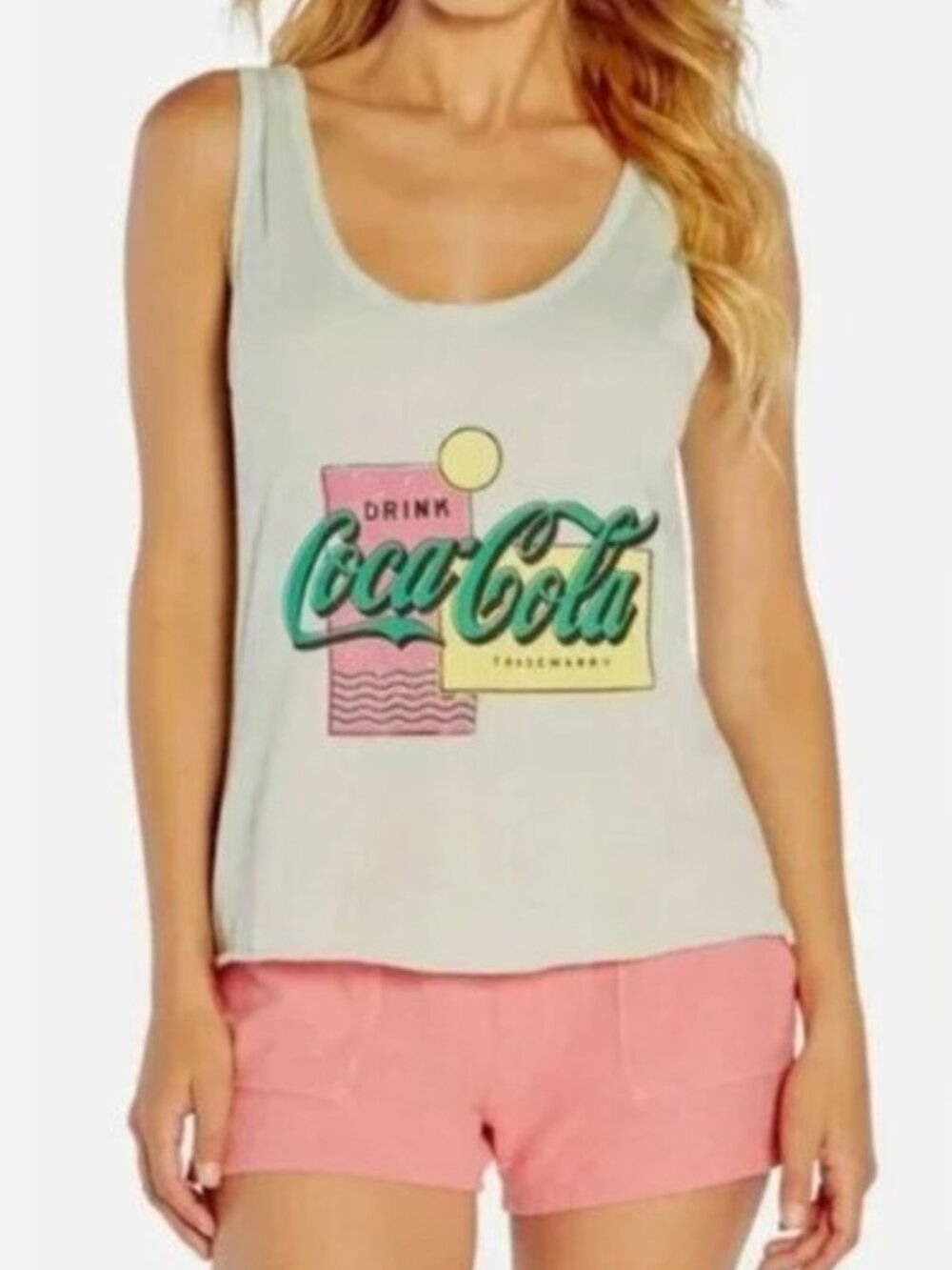 Wildfox Lyla Drink Coke Cotton Graphic Tank - M